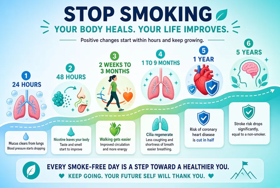 Quit smoking recovery timeline – what happens to your body after you stop smoking
